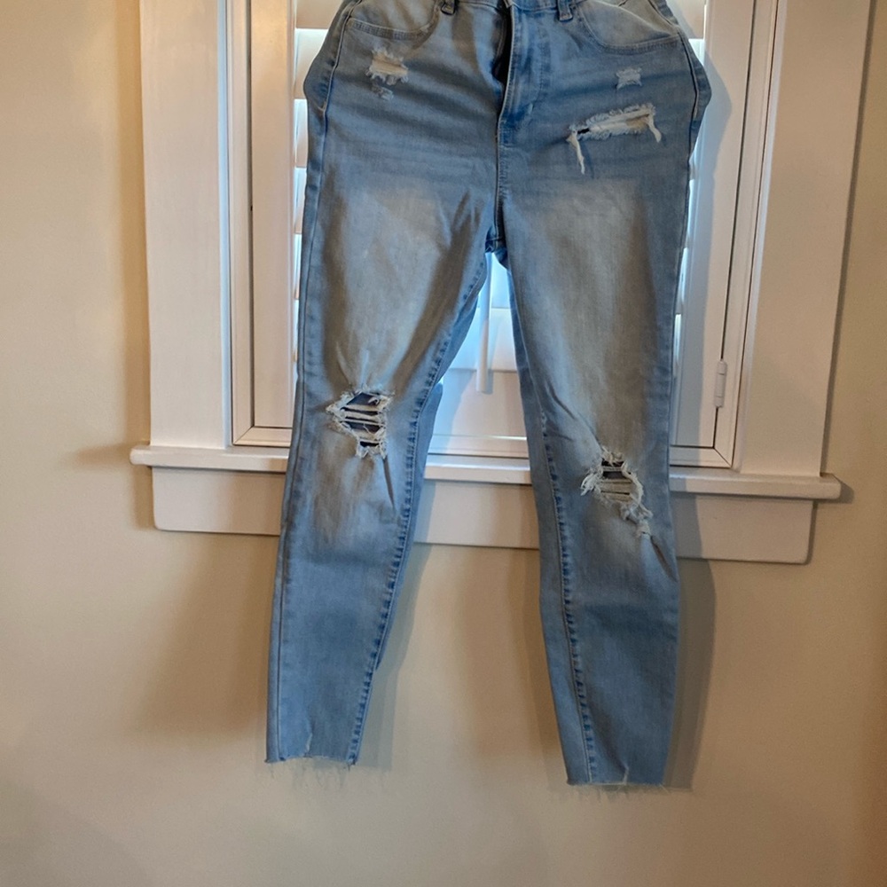 Distressed jeans